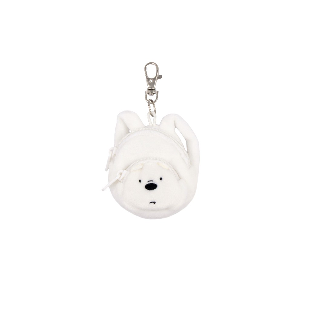 We Bare Bears Ice Bear Multipurpose Pouch Keychain White Colour