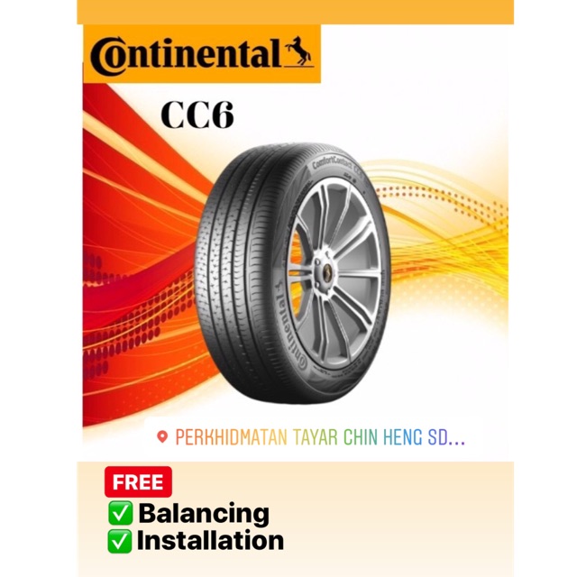 Continental Cc6 165 55 14 175 65 14 195 55 15 185 55 16 Jalan Kapar Klang Tyre Shop Kedai Tayar Shopee Malaysia