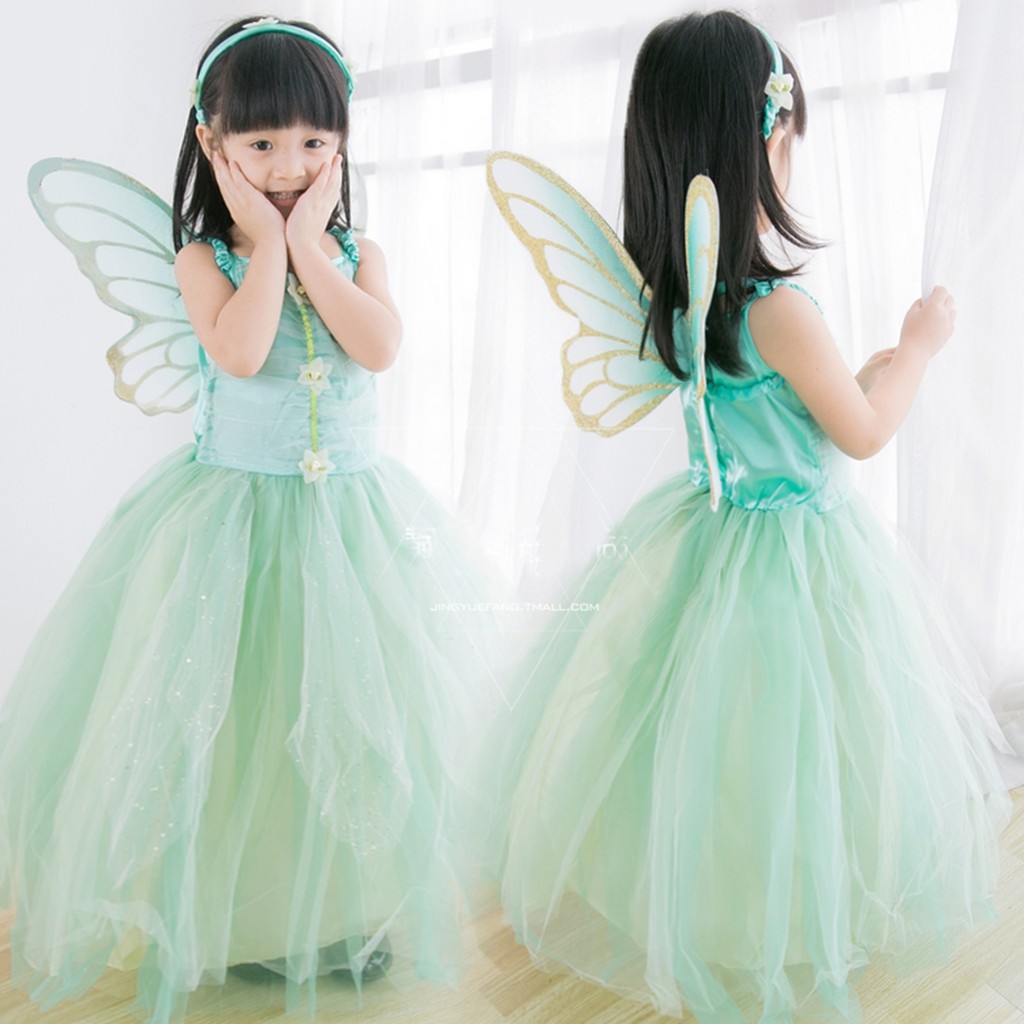 Spot Halloween Costume Elf Flower Fairy Princess Dress Girls