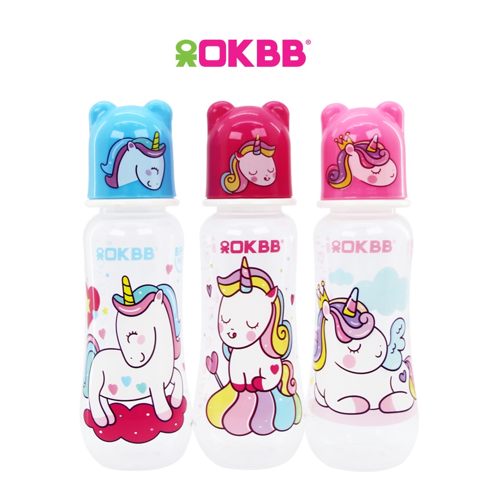 OKBB Triple Pack Feeding Bottle With Standard Neck Teats 3 x 9 Oz (270ml) B128P_1