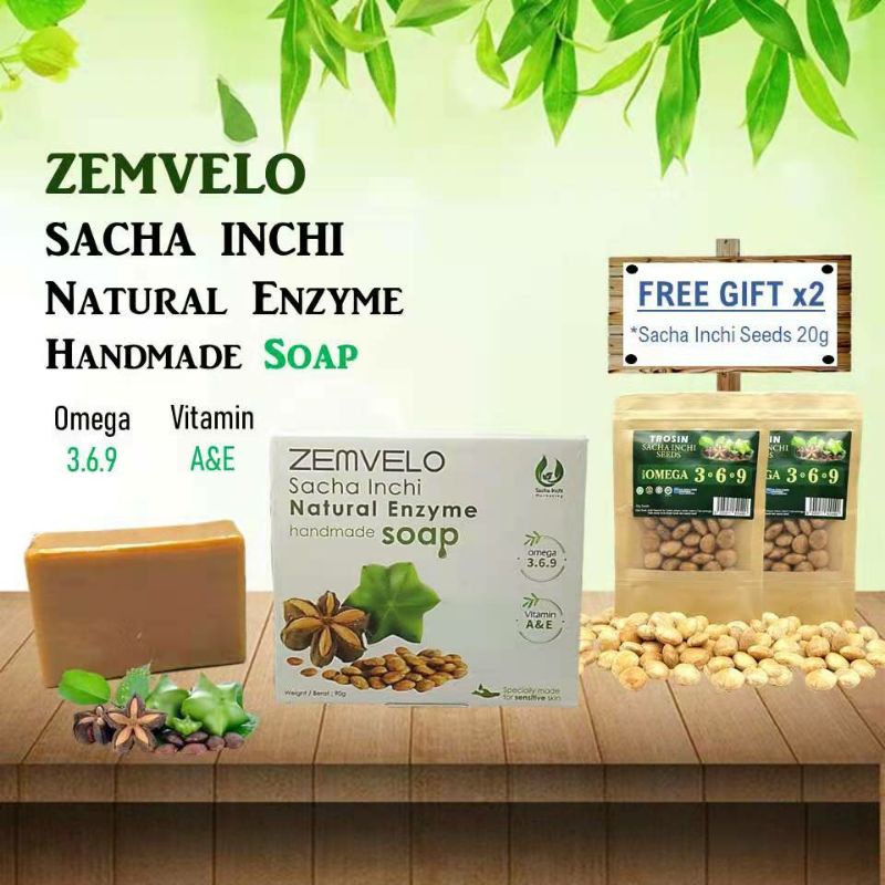 SACHA INCHI *** ZEMVELO Sacha Inchi Natural Enzyme Handmade Soap (free ...