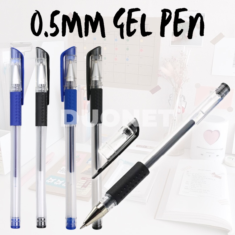 Gel Pen 0.5mm Needle Tip Pen Ballpoint Pen Black Blue Ball Pens