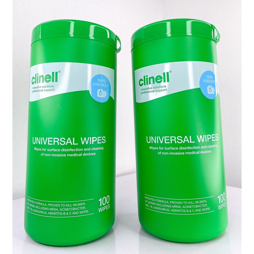 Clinell Universal Wipes Tub 100 ( ( EFFECTIVE AGAINST THE COVID19