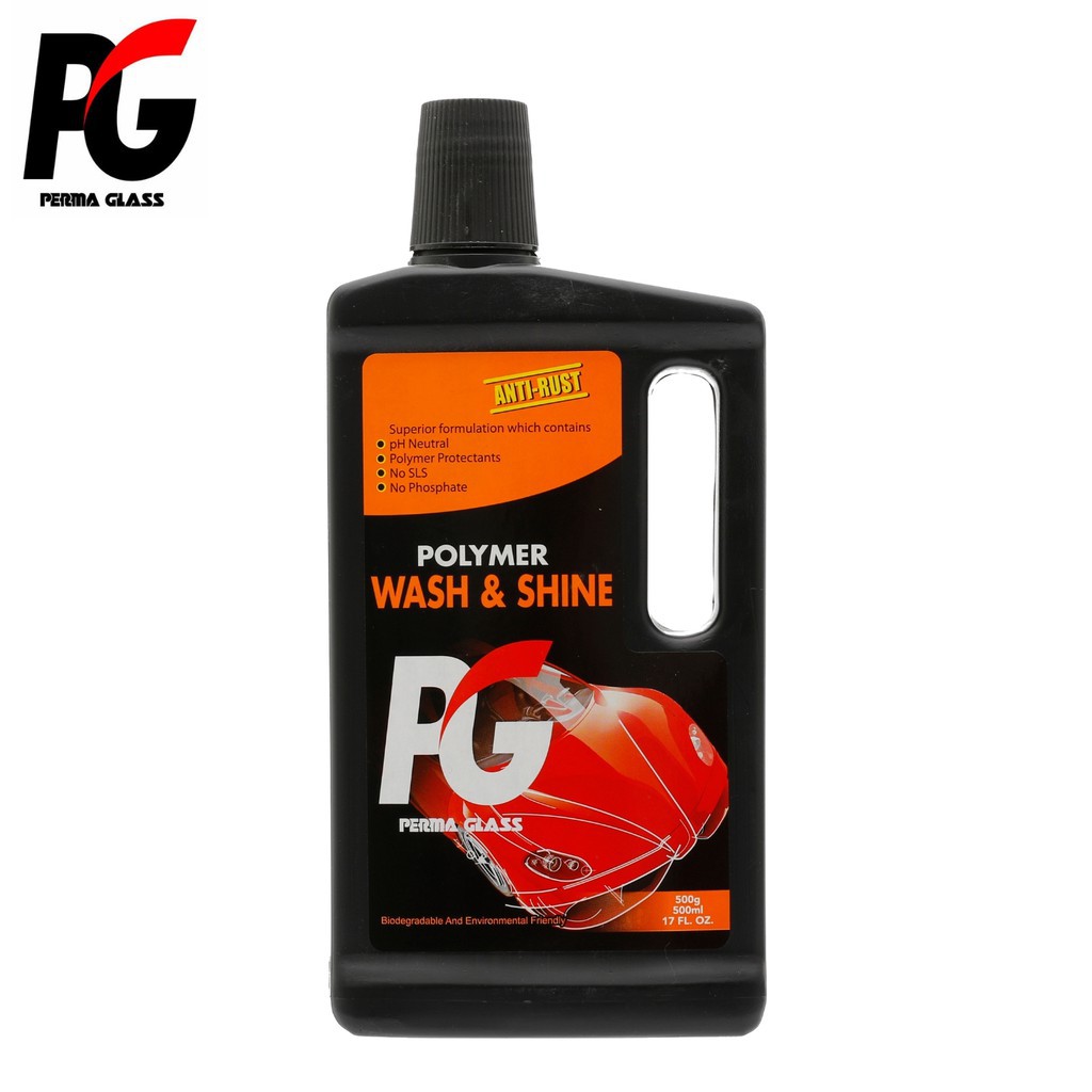 PG PERMA GLASS CAR SHAMPOO POLYMER WASH & SHINE (500ML) | Shopee Malaysia