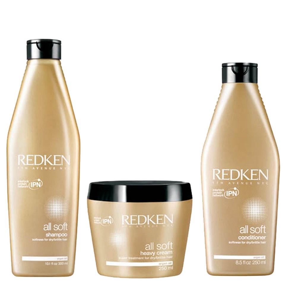 Redken All Soft Thick Hair Care Pack 3 Products Shopee Malaysia