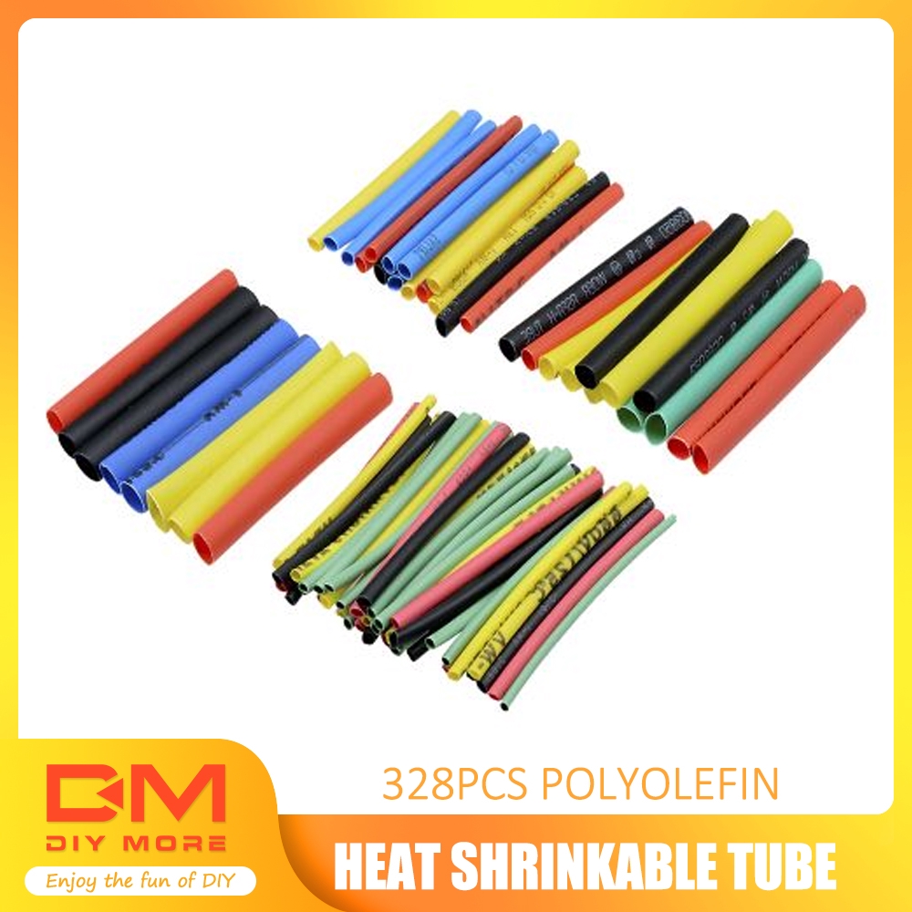 127pcs Car Electrical Cable Heat Shrink Tube Tubing Wrap Sleeve Assorted Kit