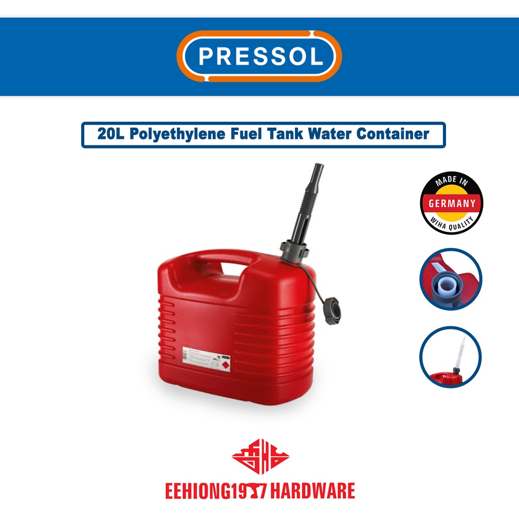 PRESSOL 20LT POLYETHYLENE FUEL tank water CONTAINER MADE IN GERMANY jerry can tong minyak petrol diesel oil can