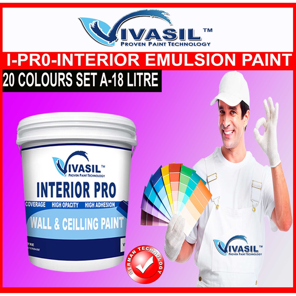 18LITRE A20 COLOURSVIVASIL INTERIOR PROWALL PAINT FOR INTERIOR