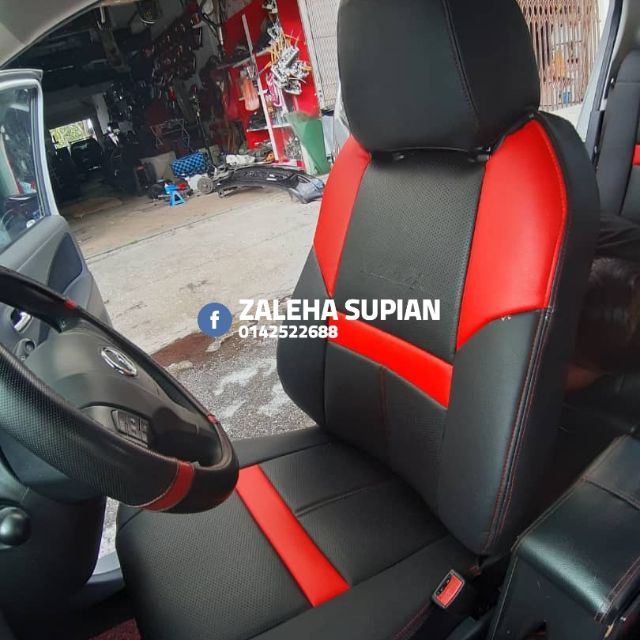 Car Seat Cover Leather Jenis Kulit Baik Bukan Pvc Sarung Kusyen Myvi Aksesori Kereta Shopee Malaysia