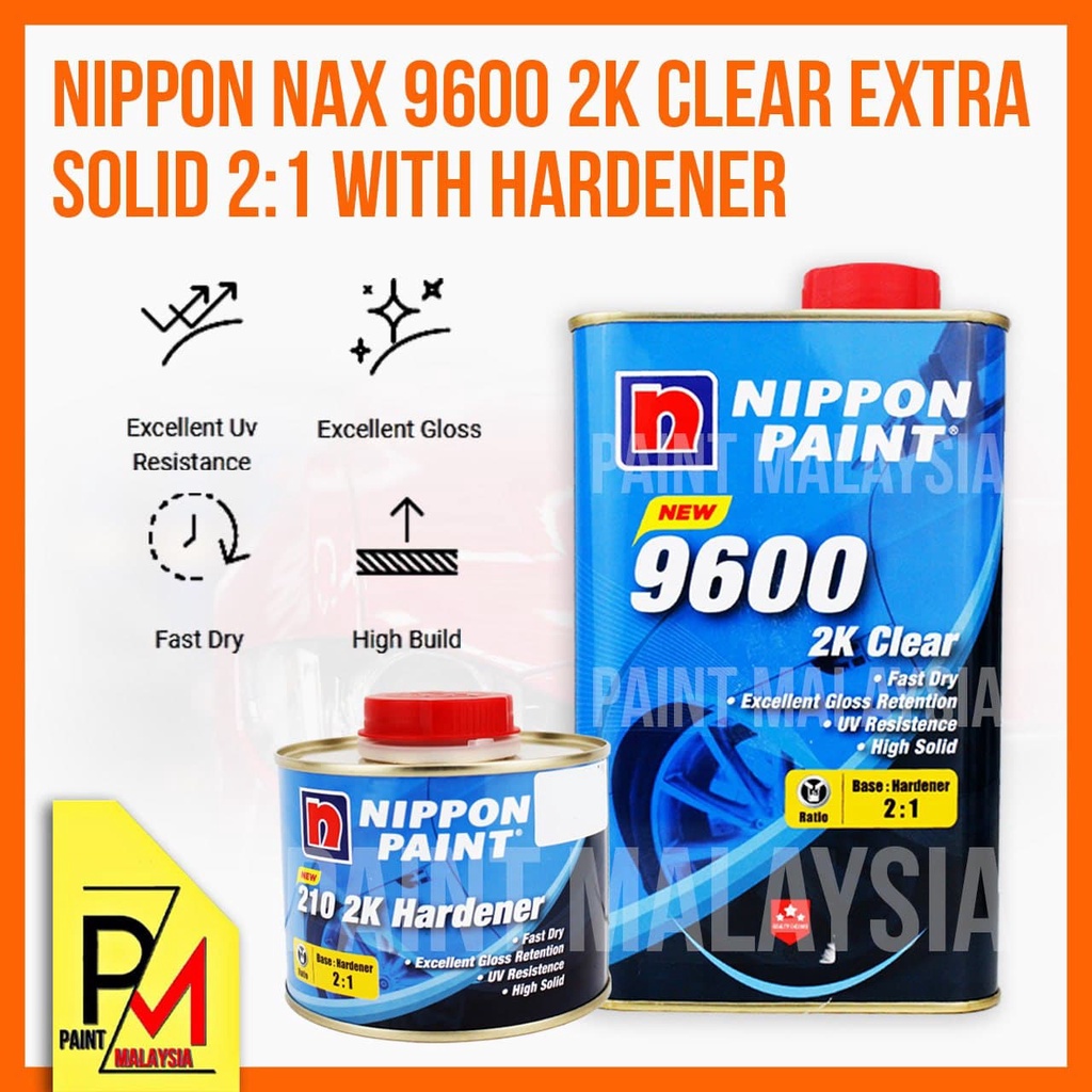 NIPPON Nax Premila 9600 2K Clear Coat Extra Solid 21 With Hardener