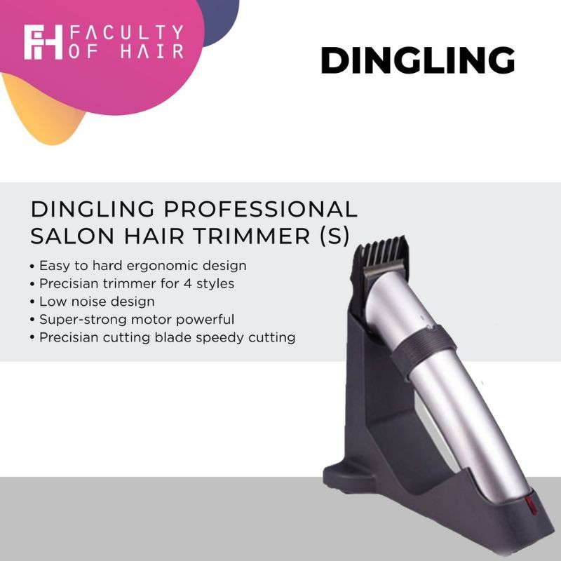 FACULTYOFHAIR Clipper Trimmer Salon Professional Silver Premier Quiet Kids Friendly Edition