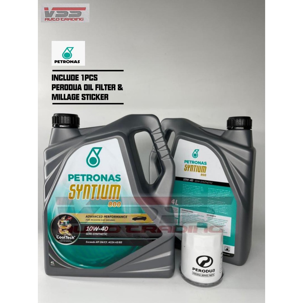 Buy Petronas Syntium 800 10w40 Semi Synthetic Sn Cf Engine Oil 4l Perodua Oil Filter Seetracker Malaysia