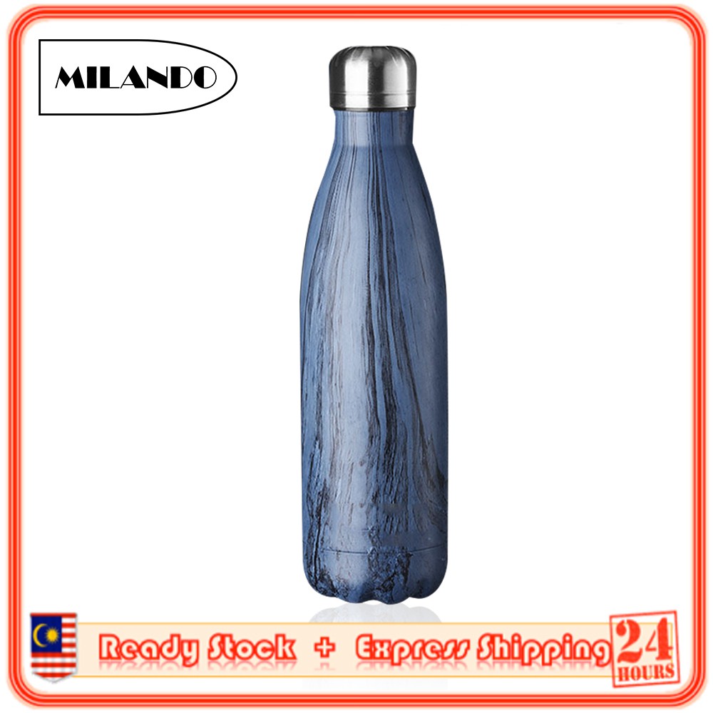 MILANDO 500ml Stainless Steel Vacuum Insulated Water Bottle Stainless Steel Flask Sport Cup Mug (Type 7)