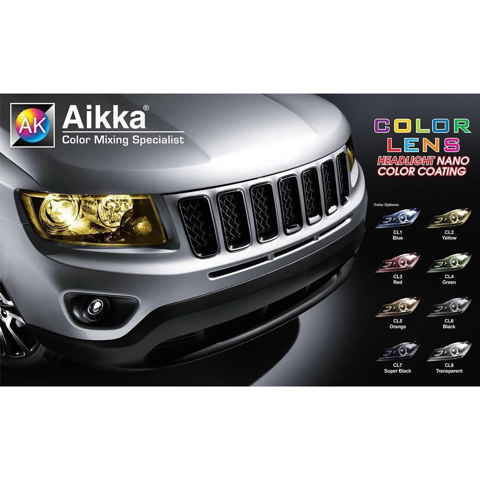 Aikka Color Lens Headlight Nano Colour Coating / Headlamp Clear