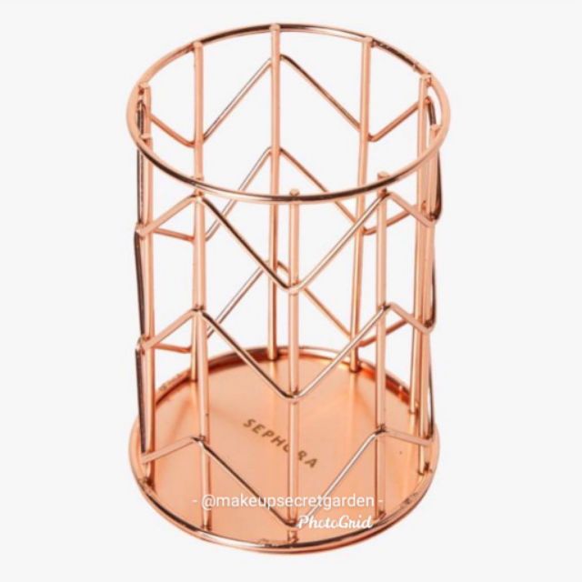 READY STOCK Authentic Limited Edition Sephora Exclusive Rose Gold Brush Holder Shopee Malaysia