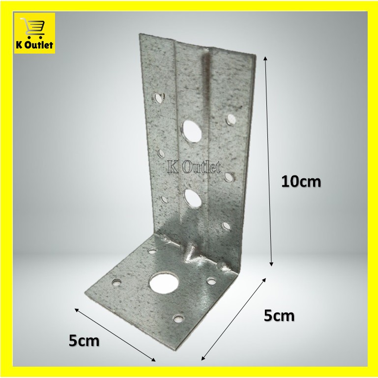 【5cm X 5cm X 10cm】Mild Steel Roofing L Bracket / Besi Bracket Bumbung ...