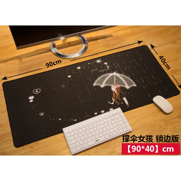 Oversized Mouse Pad Game Cartoon Keyboard Pad Thickened Lock Desk