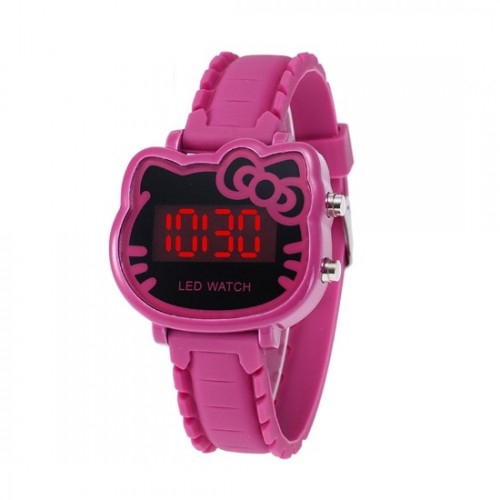 kids pink digital watch