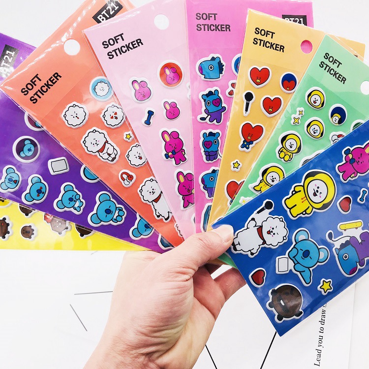 kpop bts stickers three dimensional stickers bubble stickers shopee malaysia