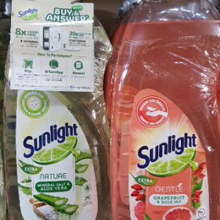 Sunlight Dishwash Liquid Sabun Cuci Pinggan 1lit btl Sunlight Dishwash Liquid Sabun Cuci Pinggan 1lit btl