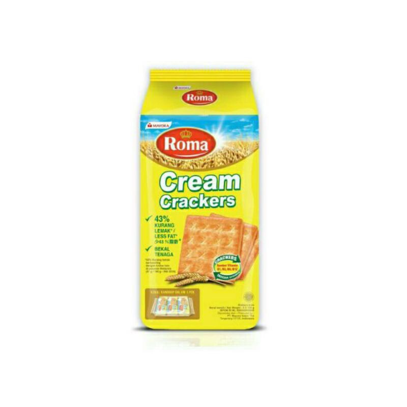 Malaysia Ready Stock/ROMA Cream Crackers 3 X 123G/Biskut/Snack Shopee Malaysia