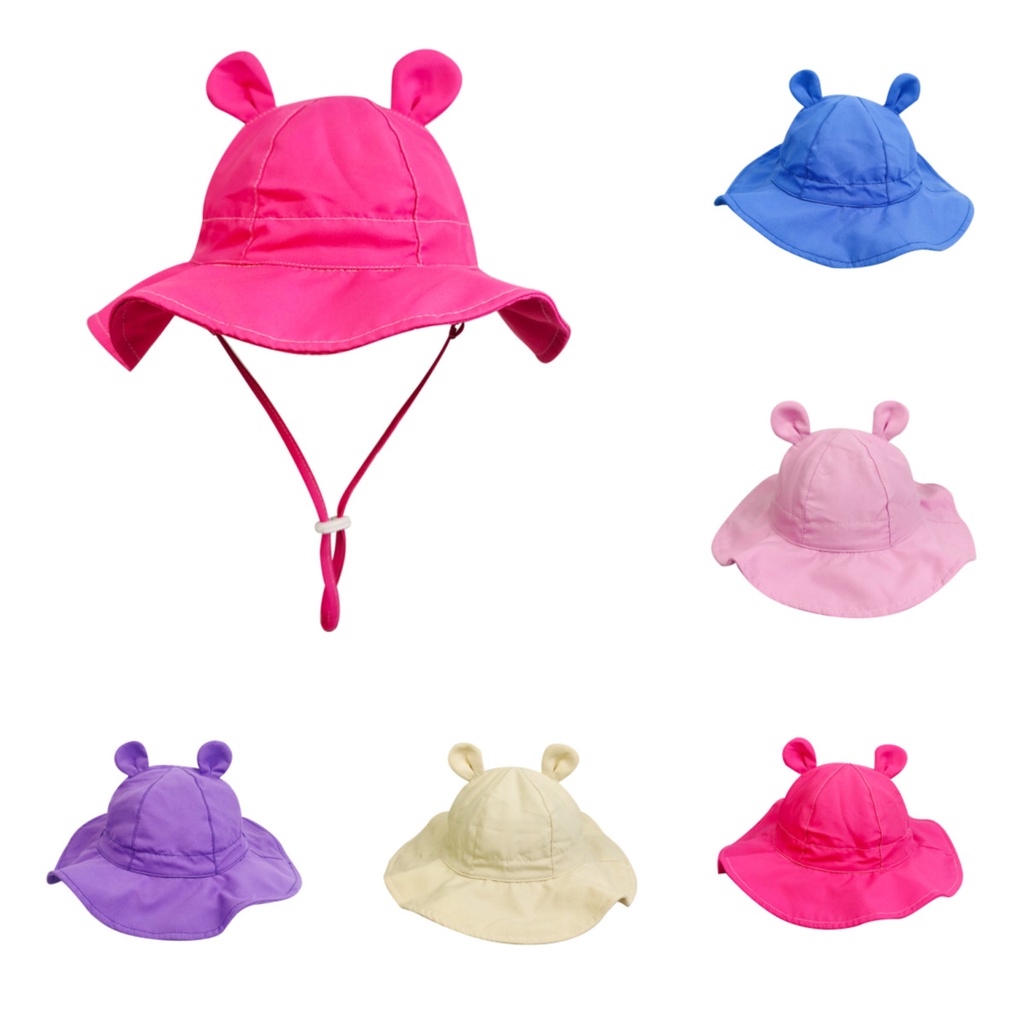 2022 New Style Spring Summer Children's Hat Anti-Ultraviolet UPF50+Small Ears Anti-UV Sun Big Eaves Girl Children