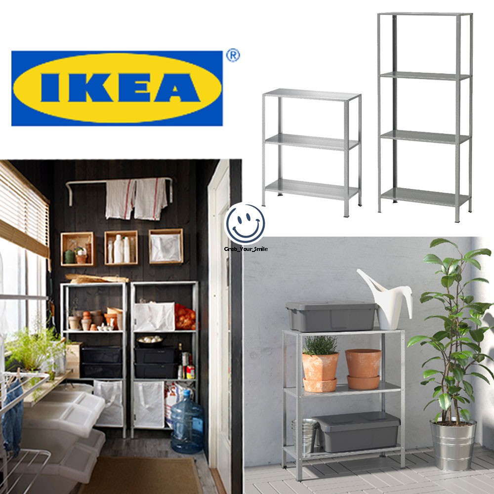Ikea Hyllis 4 Tier 3 Rack, Outdoor Storage Shelving Units
