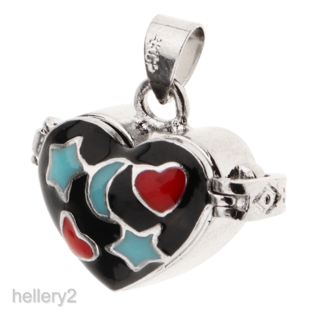 [HelleryabMY] Openable Locket Heart Memorial Keepsake Casket Memory Pendant for Necklace