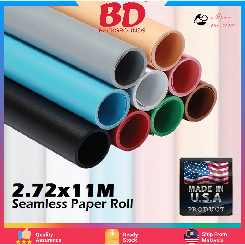 BD Background  Seamless Paper roll Studio Backdrop Background Paper  Solid Color (Made In USA) | Shopee Malaysia
