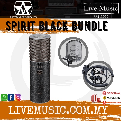 Aston Microphones Spirit Black Bundle Largediaphragm Condenser
