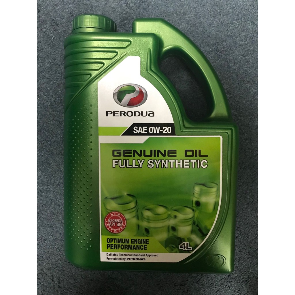 FULLY SYNTHETIC 0W-20 ENGINE OIL (4L) PERODUA 0W20 FOR 