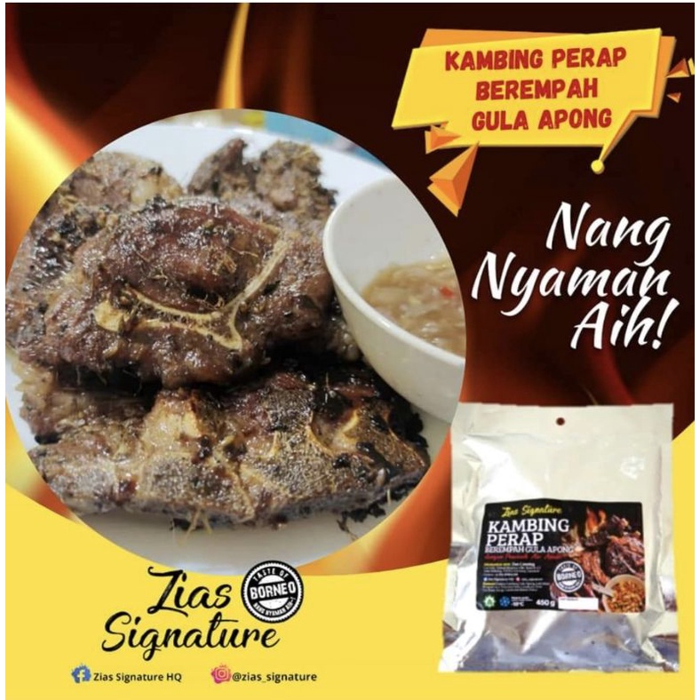 Kambing Perap Berempah Gula Apong dengan Pencicah Air Asam | Shopee ...