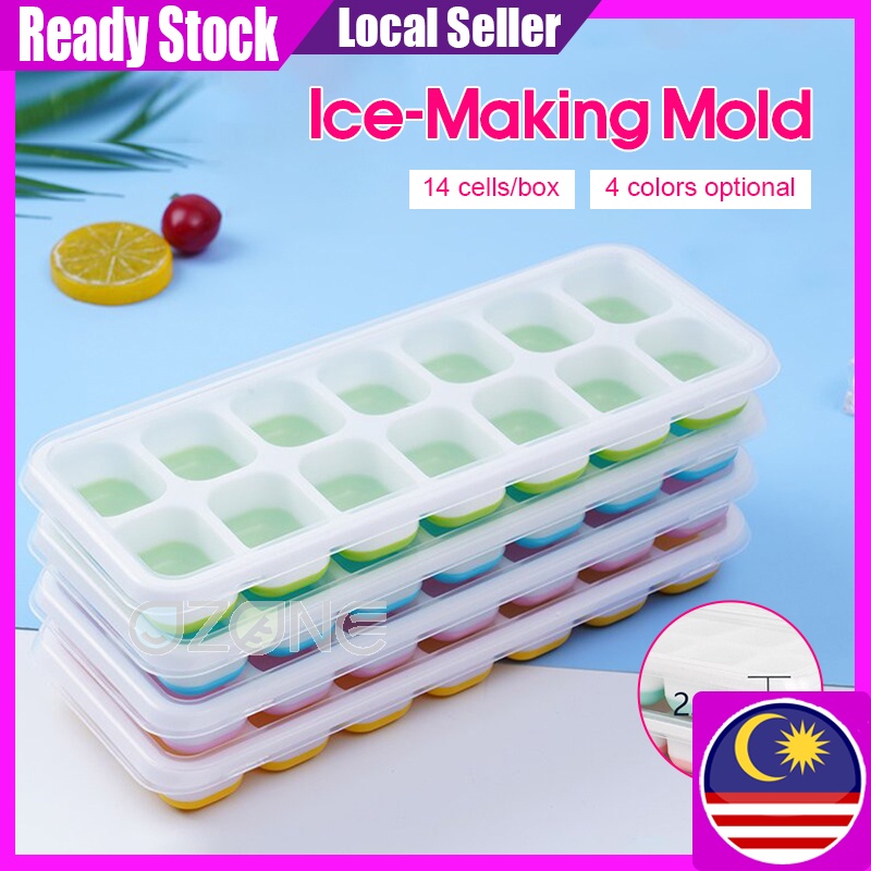 Food Grade Silicon Ice Cube Tray Ice Maker Mold With Cover for Wine Bar Home Whisky Cocktail DIY Popsicle 硅胶冰块 冰格