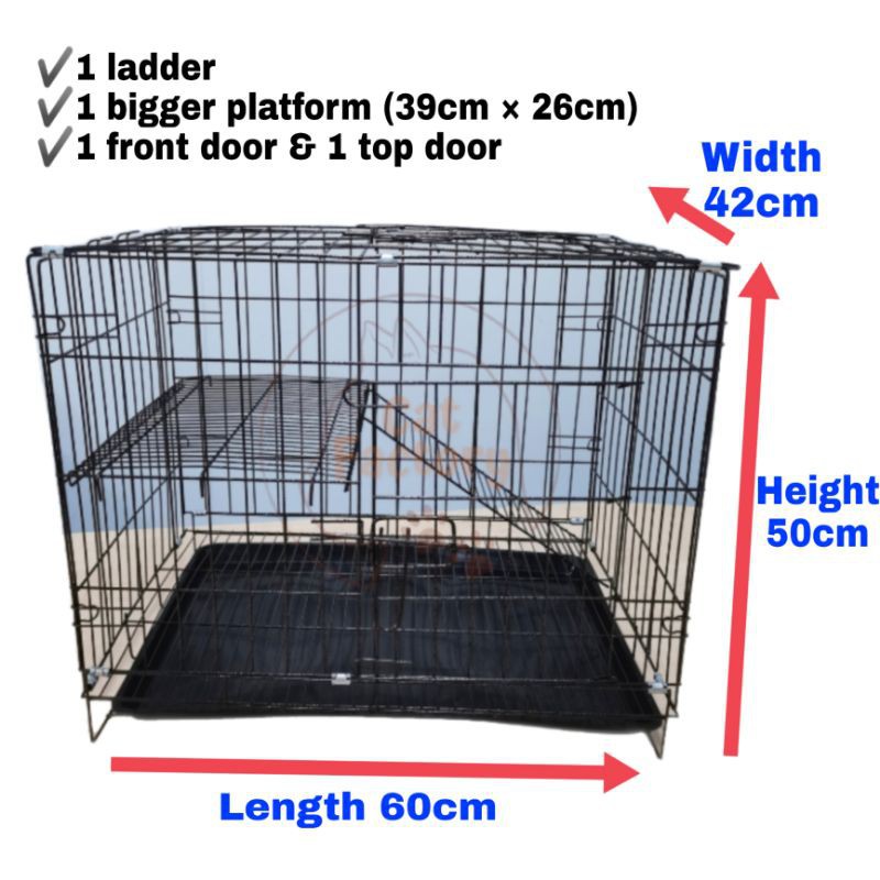 Sangkar Kucing Besar Sangkar Kucing Besar Murah Sangkar Kucing 1 Level Pet Cage With Ladder Sangkar Kucing 1 Tingkat Shopee Malaysia