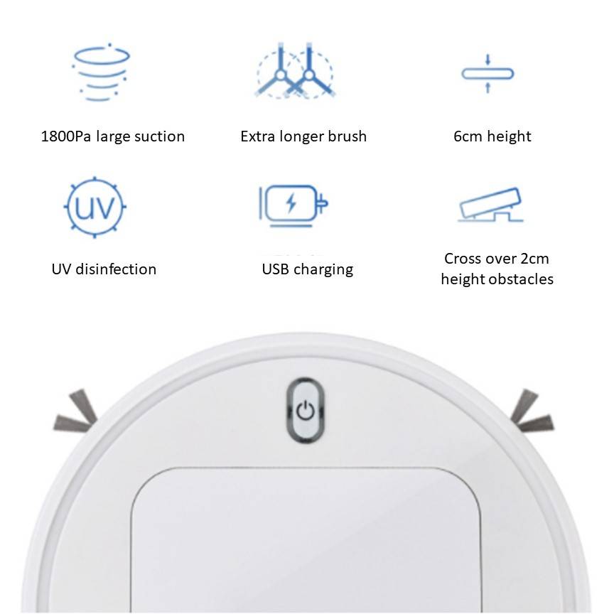 5 in 1 wireless Smart Robot Vacuum Cleaner Automatic Machine Sweep Mop UV Disinfect Humidifier