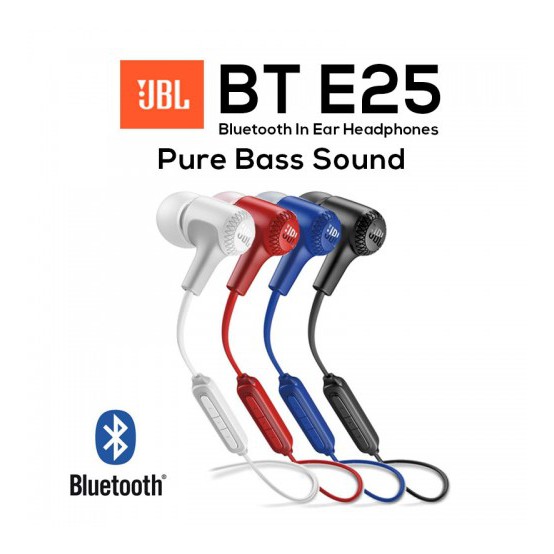 JBL E25BT by Harman Wireless In Ear Headphones In Blue
