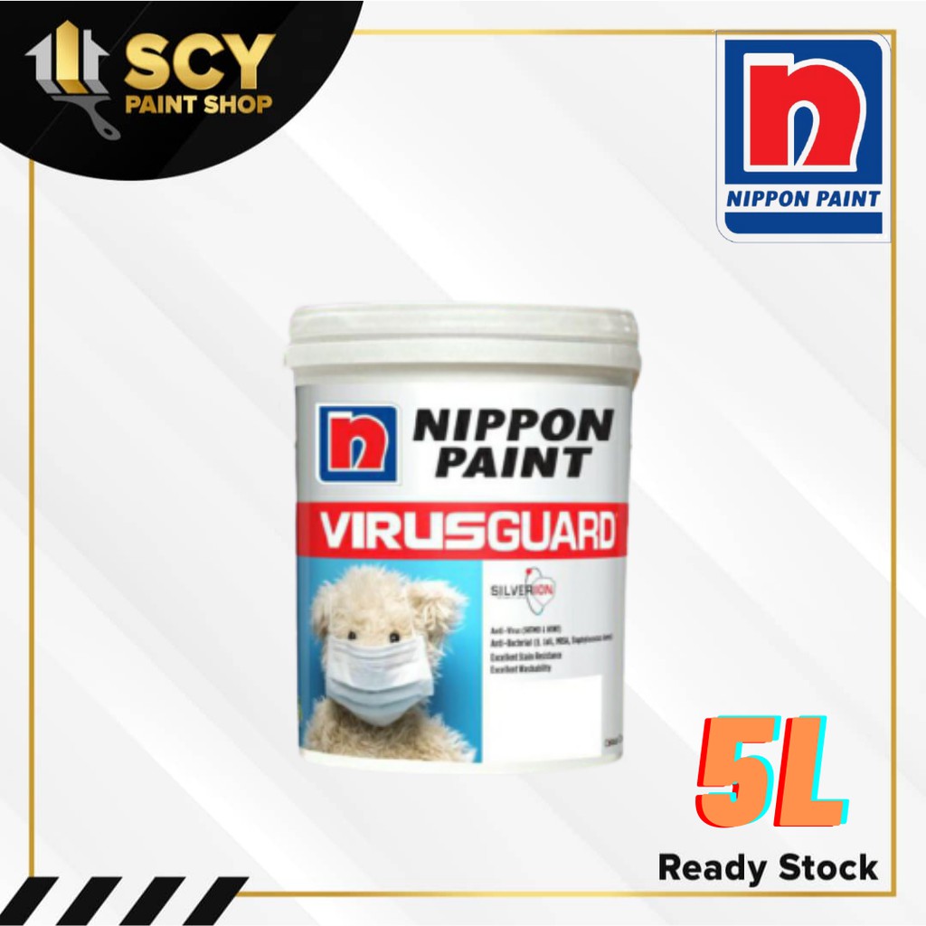 NIPPON PAINT Virus Guard 5L Interior Wall Paint (AntiViral/Anti