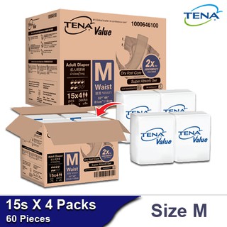 Image of TENA Value Box - M15 / L15 / XL15 (4 Packs)