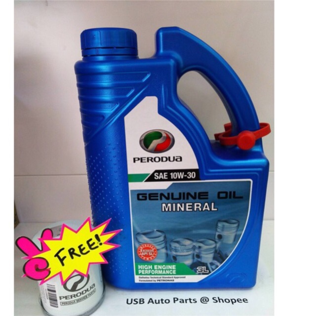 Original Perodua Mineral Engine Oil 10W30 Kancil Viva 