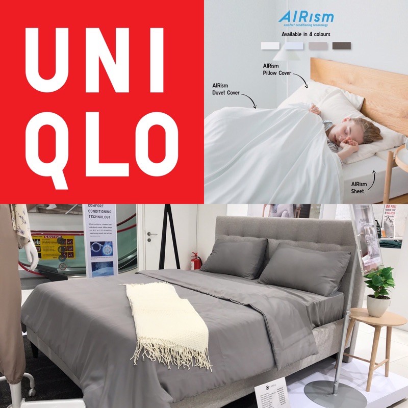 🔥 UNIQLO AIRism Bed Sheet (Single, Queen, King) Shopee Malaysia