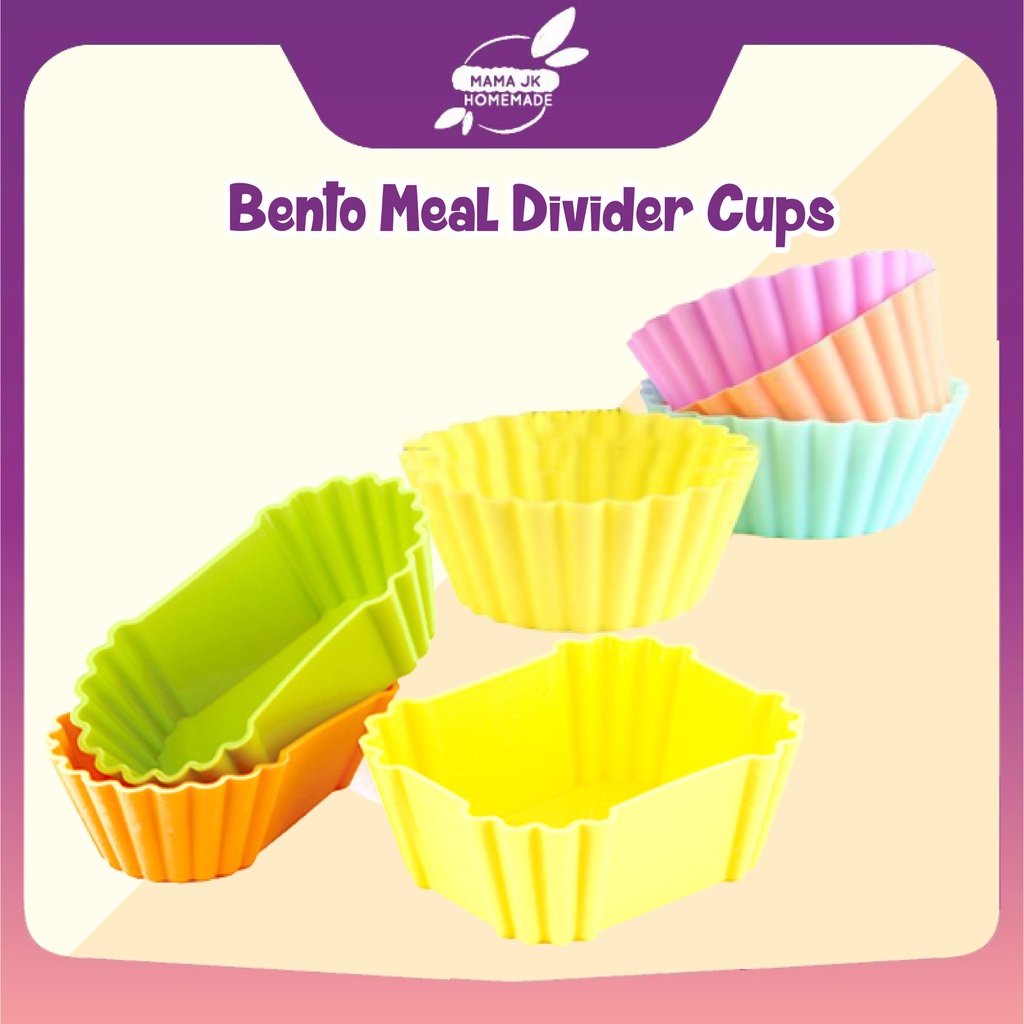 Mama JK Silicone Bento Dish Divider Silicone Cup Lunch Box Dish Divider