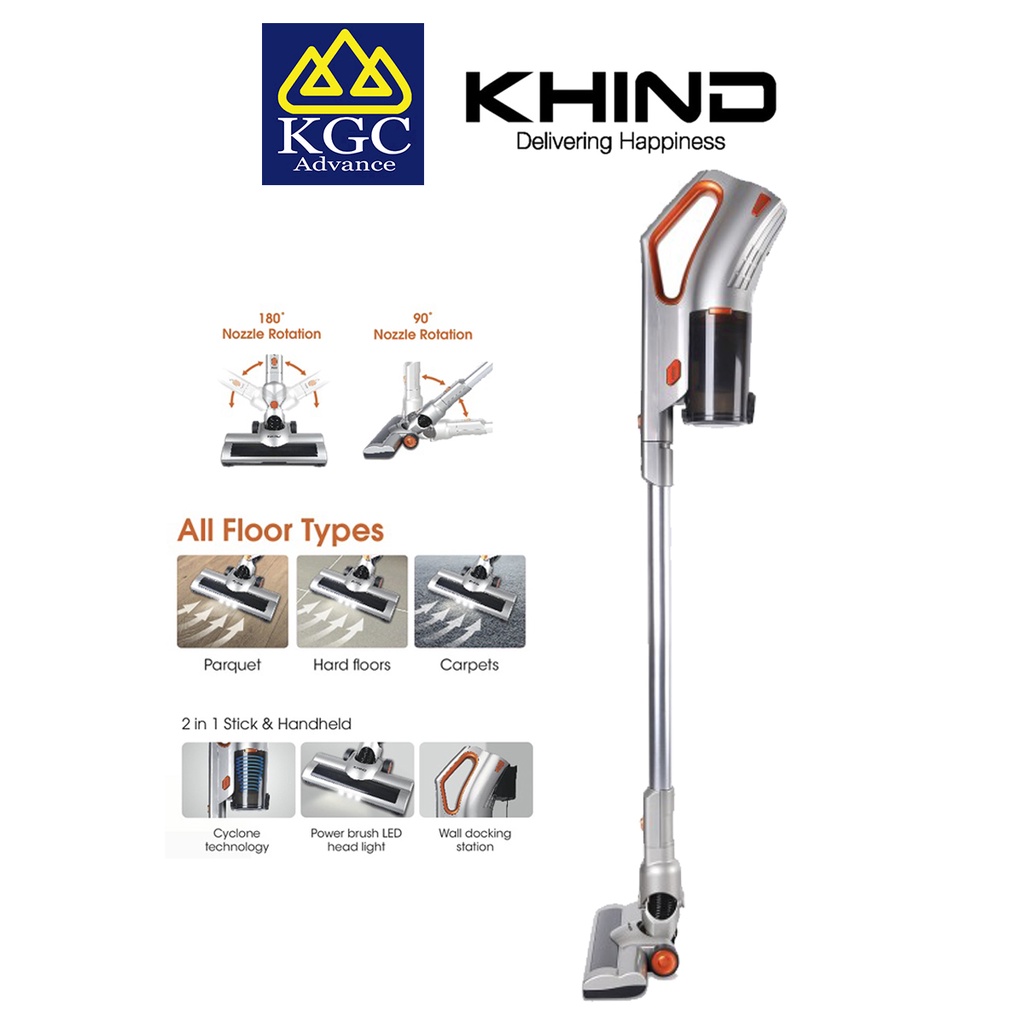 Khind Cordless Vacuum Cleaner VC9675 Shopee Malaysia