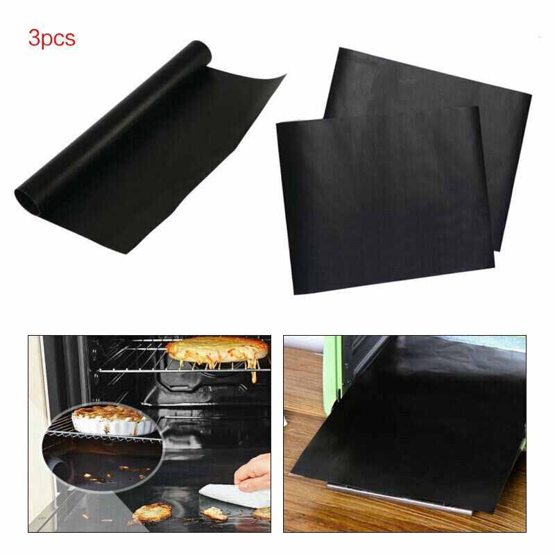 Heavy Duty Reusable Non Stick Oven Cooker Liners 3 x 40cm x 50cm Pack of Sheets