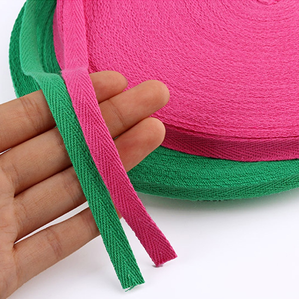 Purpose Versatile 50Meters DIY New colourful 10mm Chevron Cotton Polyester Ribbon Webbing Herring Bonebinding Tape La...