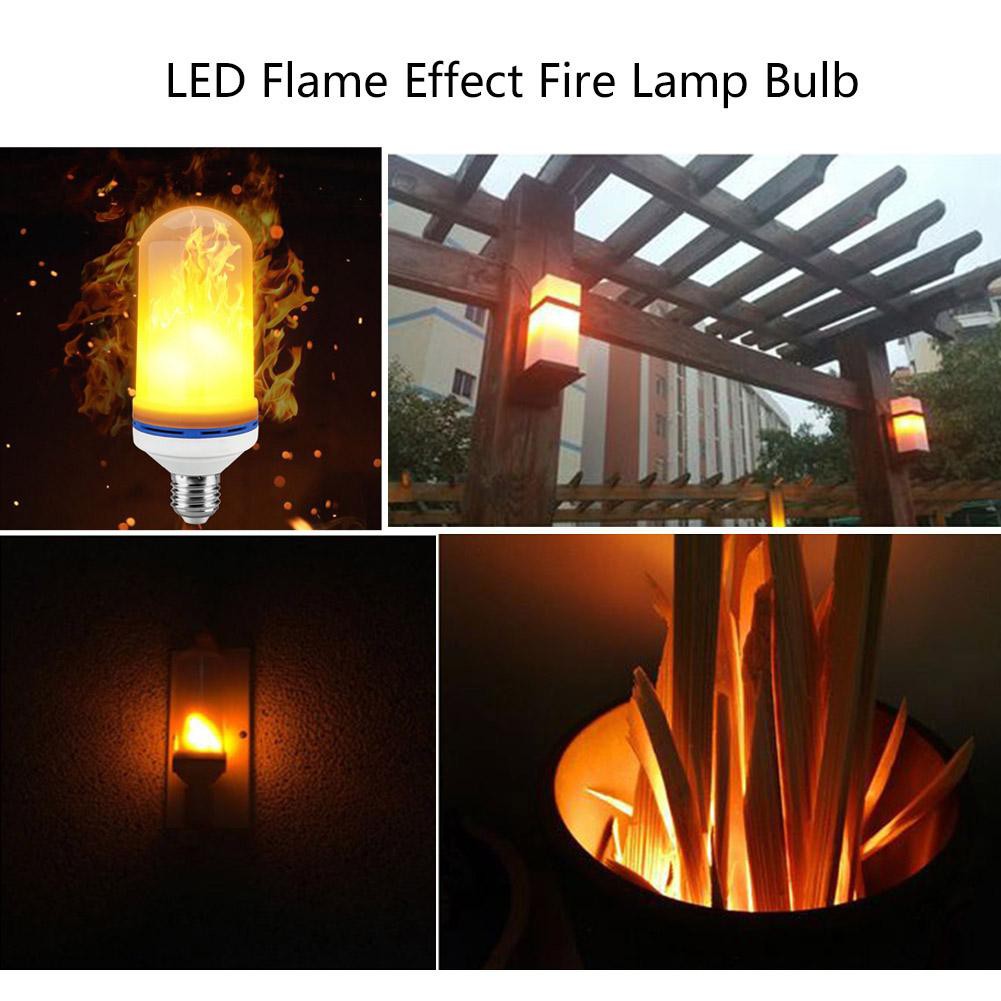 Light 1pc E27 Led Flame Effect Fire Light Bulb Christmas Holiday Decoration Lamp Shopee Malaysia