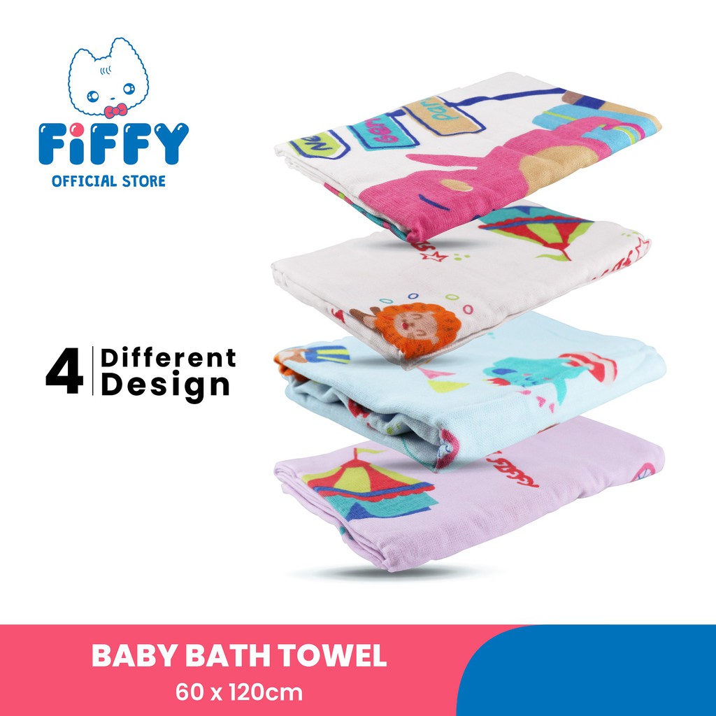 FIFFY Baby Bath Towel Random Design (60 x 120cm) 98400 Shopee Malaysia