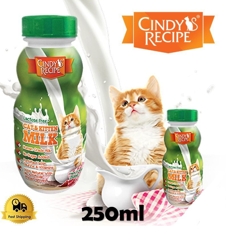 Cindy Recipe Lactose Free Cat & Kitten Milk 250ml Cindys Recipe Milk