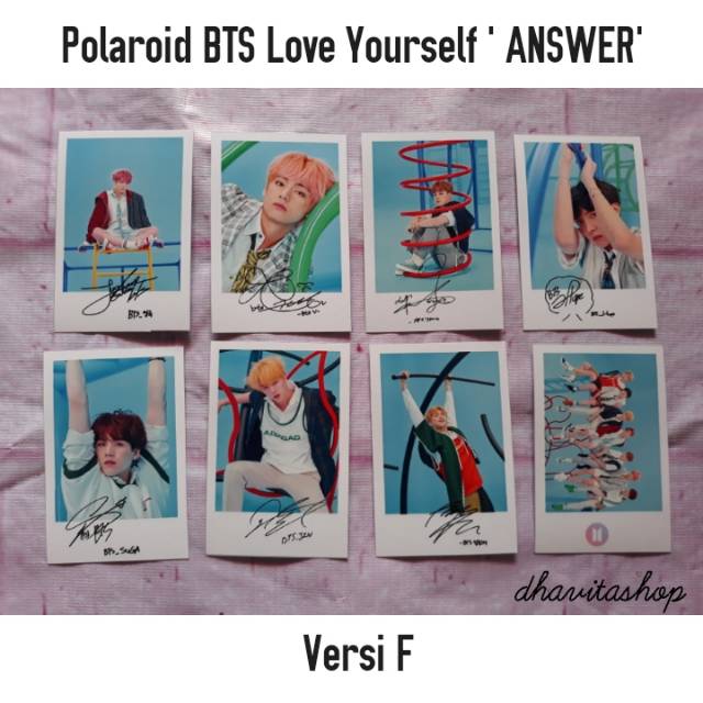 Polaroid Kpop Bts Love Yourself Answer Version S E L F Shopee Malaysia