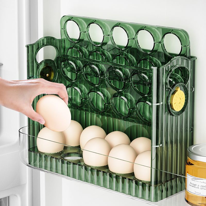 30 Egg Storage Boxes Refrigerator Side Door Storage Rack Reversible Kitchen Dedicated Egg Tray Fresh-keeping Box Egg Carton