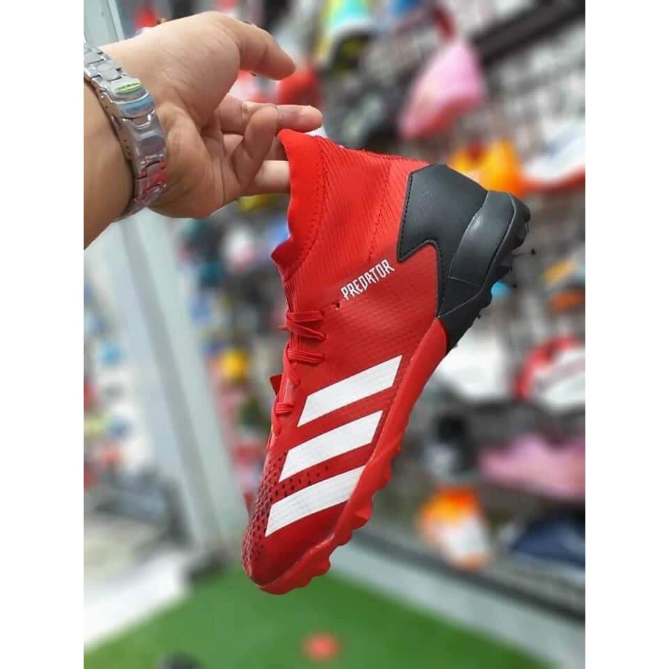 Adidas Predator  TF artificial turf soccer shoes (Red) | Shopee Malaysia